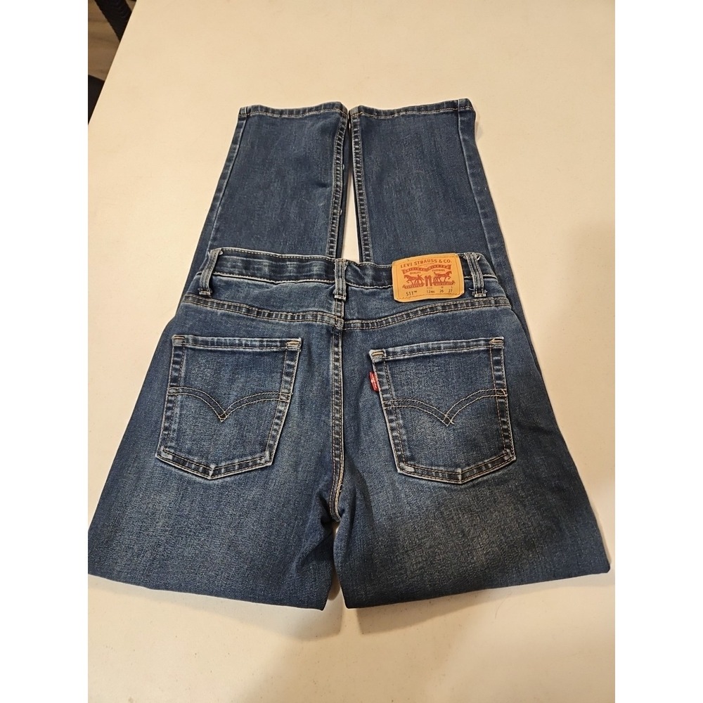 Levi's 511 Jeans Boys 12 Reg. 26W-27L Blue Denim Straight Leg Jeans (1361